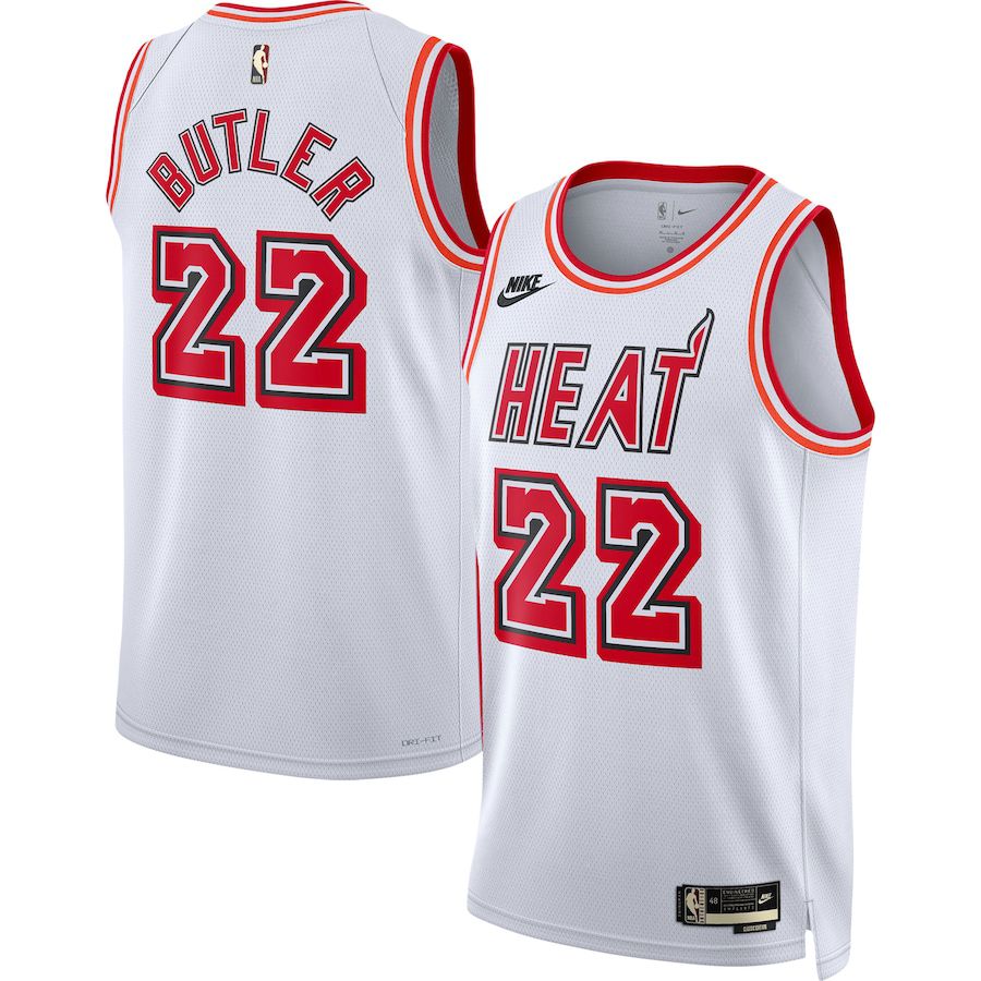 Men Miami Heat 22 Jimmy Butler Nike White Classic Edition 2022-23 Swingman NBA Jersey